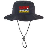 Warning I May Be Prone to Shenanigans St. Patrick's Day Clover Bucket Hat