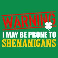 Warning I May Be Prone to Shenanigans St. Patrick's Day Clover Mesh Reversible Basketball Jersey Tank