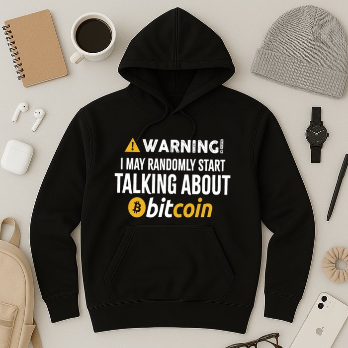 Warning I May Randomly Start Talking About Bitcoin Hoodie