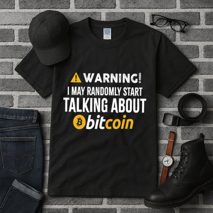 Warning I May Randomly Start Talking About Bitcoin Tall T-Shirt