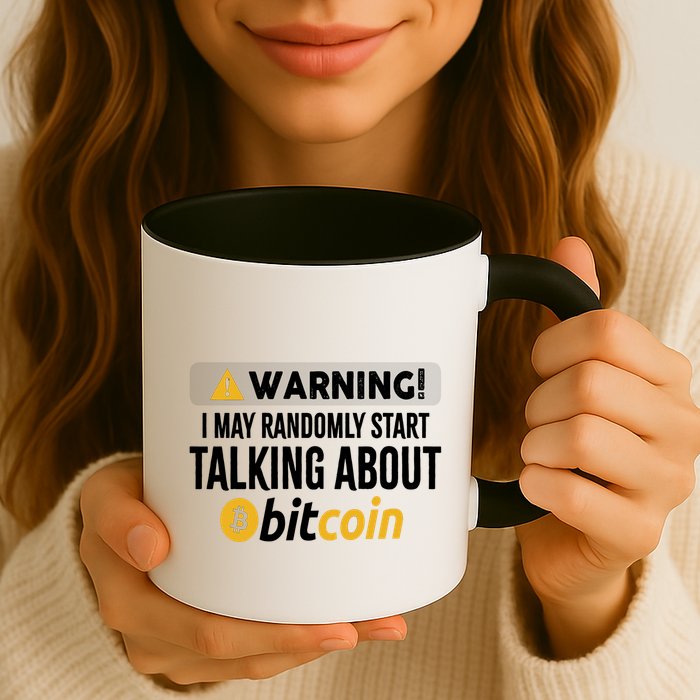 Warning I May Randomly Start Talking About Bitcoin Mug
