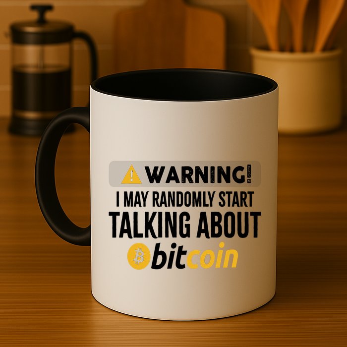Warning I May Randomly Start Talking About Bitcoin Mug