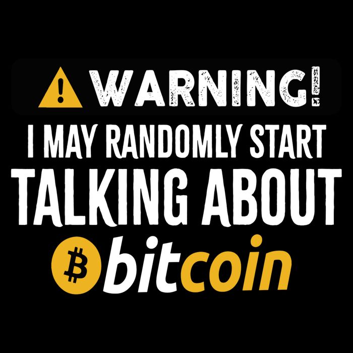 Warning I May Randomly Start Talking About Bitcoin Drawstring Bag