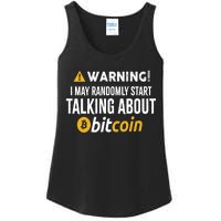 Warning I May Randomly Start Talking About Bitcoin Ladies Essential Tank