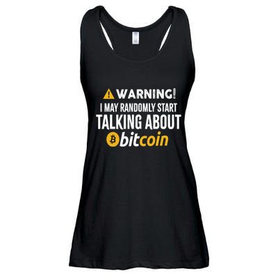 Warning I May Randomly Start Talking About Bitcoin Ladies Essential Flowy Tank