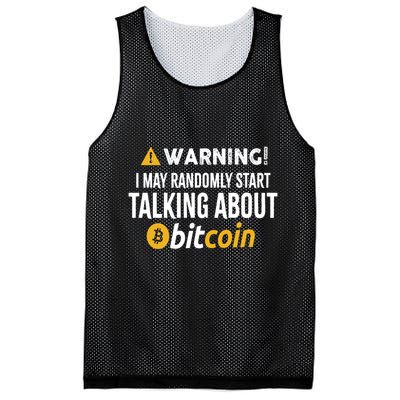 Warning I May Randomly Start Talking About Bitcoin Mesh Reversible Basketball Jersey Tank