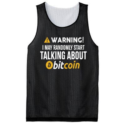 Warning I May Randomly Start Talking About Bitcoin Mesh Reversible Basketball Jersey Tank