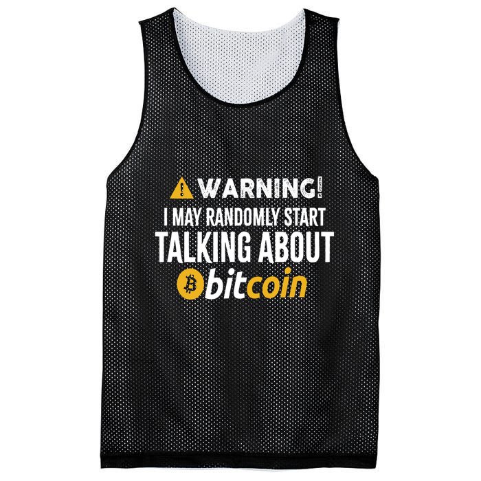 Warning I May Randomly Start Talking About Bitcoin Mesh Reversible Basketball Jersey Tank