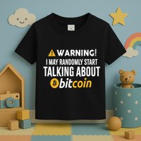 Warning I May Randomly Start Talking About Bitcoin Toddler T-Shirt
