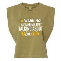 Warning I May Randomly Start Talking About Bitcoin Garment-Dyed Women's Muscle Tee