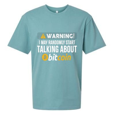 Warning I May Randomly Start Talking About Bitcoin Sueded Cloud Jersey T-Shirt