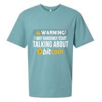 Warning I May Randomly Start Talking About Bitcoin Sueded Cloud Jersey T-Shirt