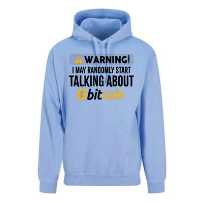 Warning I May Randomly Start Talking About Bitcoin Unisex Surf Hoodie