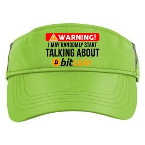 Warning I May Start Talking About Bitcoin Funny Crypto Adult Drive Performance Visor