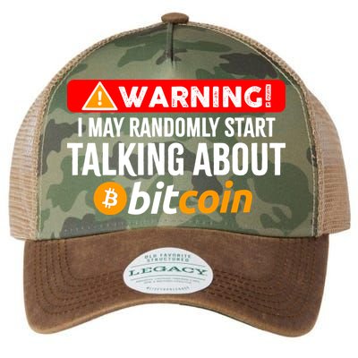Warning I May Start Talking About Bitcoin Funny Crypto Legacy Tie Dye Trucker Hat