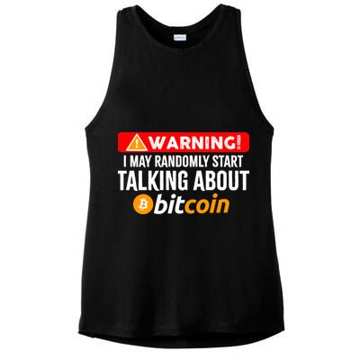 Warning I May Start Talking About Bitcoin Funny Crypto Ladies PosiCharge Tri-Blend Wicking Tank