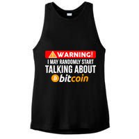 Warning I May Start Talking About Bitcoin Funny Crypto Ladies PosiCharge Tri-Blend Wicking Tank