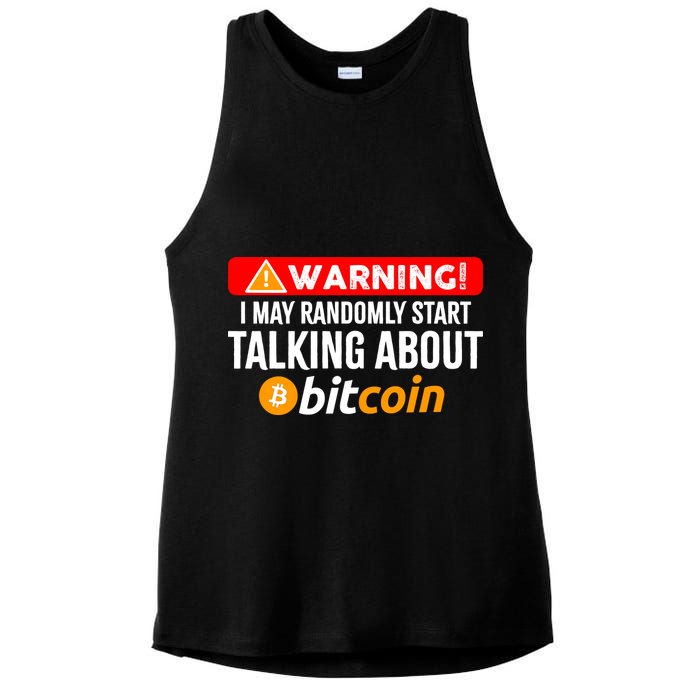 Warning I May Start Talking About Bitcoin Funny Crypto Ladies PosiCharge Tri-Blend Wicking Tank