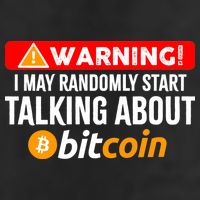 Warning I May Start Talking About Bitcoin Funny Crypto 7 Panel Mesh Trucker Snapback Hat