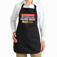 Warning I May Start Talking About Bitcoin Funny Crypto Apron