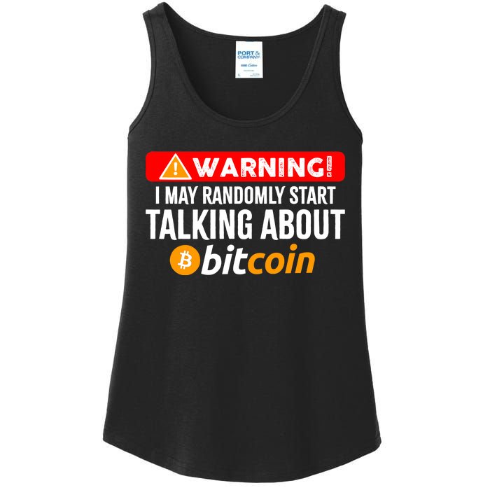 Warning I May Start Talking About Bitcoin Funny Crypto Ladies Essential Tank