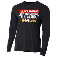 Warning I May Start Talking About Bitcoin Funny Crypto Cooling Performance Long Sleeve Crew