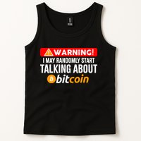 Warning I May Start Talking About Bitcoin Funny Crypto Tank Top