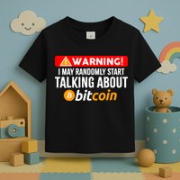 Warning I May Start Talking About Bitcoin Funny Crypto Toddler T-Shirt