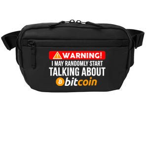 Warning I May Start Talking About Bitcoin Funny Crypto Crossbody Pack