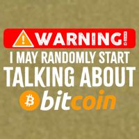 Warning I May Start Talking About Bitcoin Funny Crypto Garment-Dyed Women's Muscle Tee