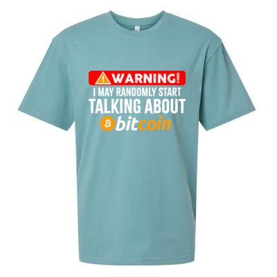 Warning I May Start Talking About Bitcoin Funny Crypto Sueded Cloud Jersey T-Shirt