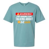 Warning I May Start Talking About Bitcoin Funny Crypto Sueded Cloud Jersey T-Shirt