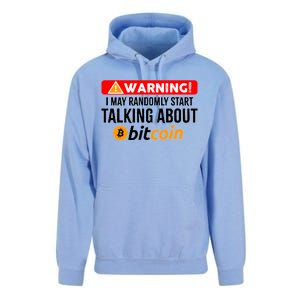 Warning I May Start Talking About Bitcoin Funny Crypto Unisex Surf Hoodie