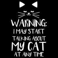 Warning I May Start Talking About My Cat Drawstring Bag