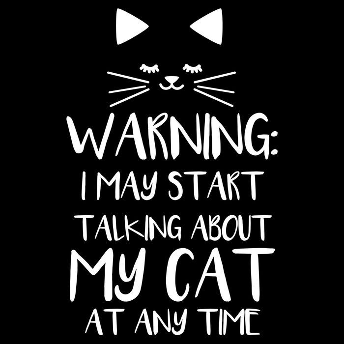 Warning I May Start Talking About My Cat Drawstring Bag