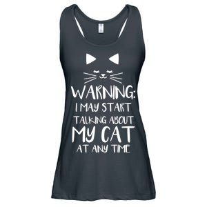 Warning I May Start Talking About My Cat Ladies Essential Flowy Tank