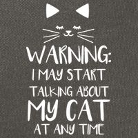 Warning I May Start Talking About My Cat Cotton Canvas Backpack