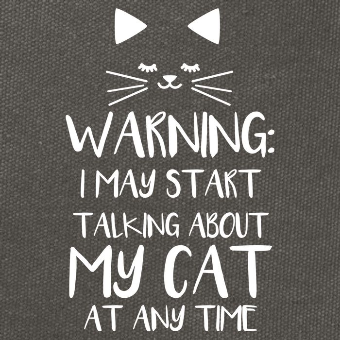 Warning I May Start Talking About My Cat Cotton Canvas Backpack