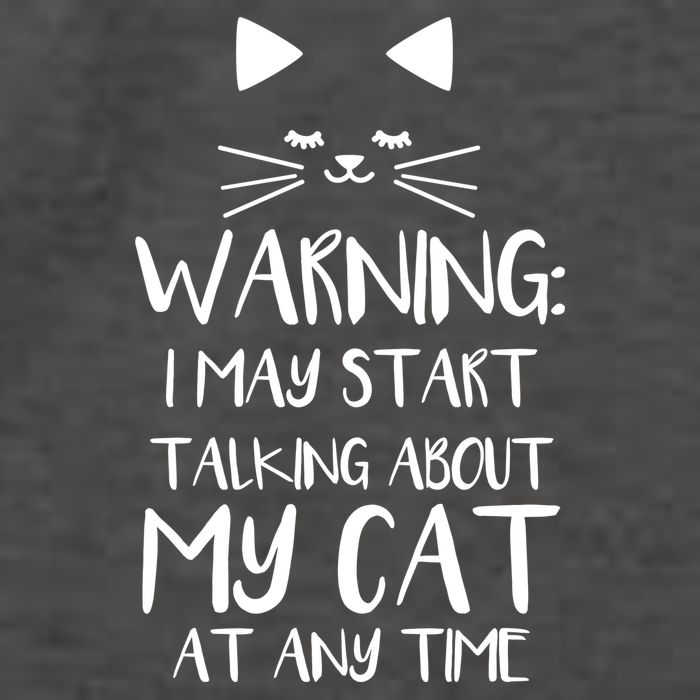 Warning I May Start Talking About My Cat Vector Backpack