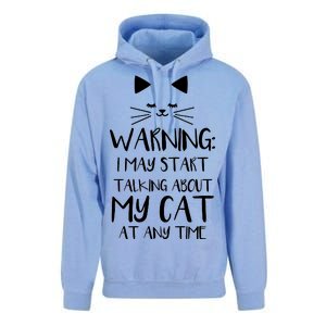 Warning I May Start Talking About My Cat Unisex Surf Hoodie