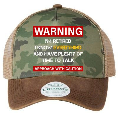 Warning Im Retired Approach With Caution Legacy Tie Dye Trucker Hat