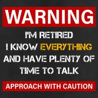 Warning Im Retired Approach With Caution Crop Fleece Hoodie