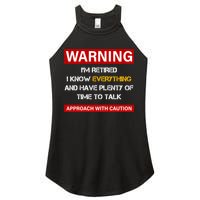Warning Im Retired Approach With Caution Women's Perfect Tri Rocker Tank