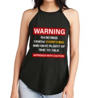 Warning Im Retired Approach With Caution Women's Perfect Tri Rocker Tank