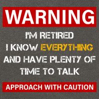 Warning Im Retired Approach With Caution Cotton Canvas Backpack
