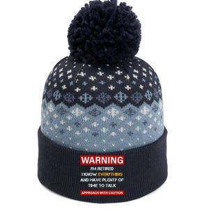 Warning Im Retired Approach With Caution The Baniff Cuffed Pom Beanie