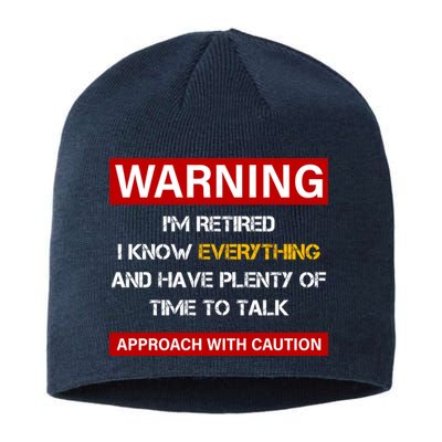 Warning Im Retired Approach With Caution Sustainable Beanie