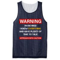 Warning Im Retired Approach With Caution Mesh Reversible Basketball Jersey Tank