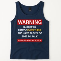 Warning Im Retired Approach With Caution Tank Top