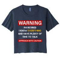 Warning Im Retired Approach With Caution Crop Top